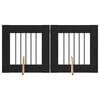 vidaXL Poartă pentru c&acirc;ini cu suporturi 2 pcs Stejar Negru 60 x 60 cm