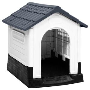vidaXL Cușcă pentru c&acirc;ini gri 57x68x66 cm polipropilenă