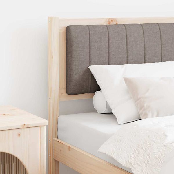 vidaXL Tăblie tapițată cu headboard Maro 80 cm Lemn de pin masiv