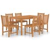 vidaXL Set de mobilier de grădină cu 7 piese, 150x90 cm, lemn masiv de tec