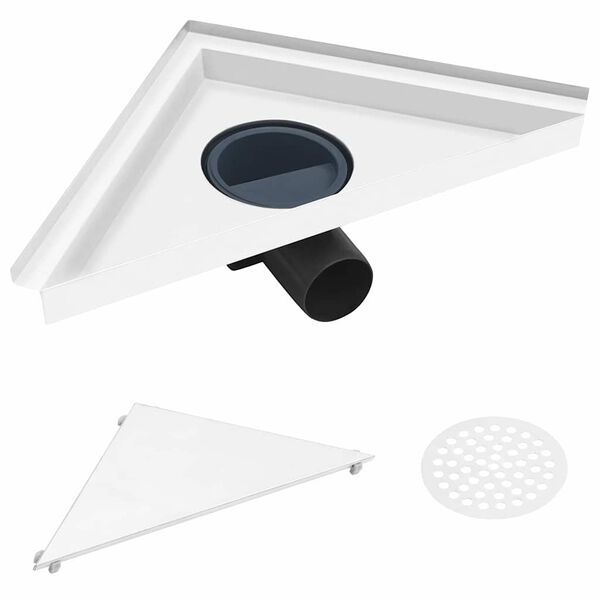 vidaXL Rigolă de duș cu capac 2-&icirc;n-1, 25 x 25 cm, oțel inoxidabil