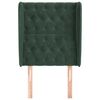 vidaXL Tăblie pat cu aripioare verde închis 83x23x118/128 cm catifea