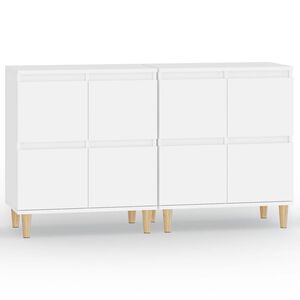 vidaXL Dulapuri, 2 buc, alb, 60x35x70 cm, lemn prelucrat
