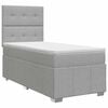 vidaXL Pat boxspring cu saltea Gri deschis 80 x 200 cm Țesătură