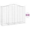 vidaXL Coșuri gabion arcuite 30 buc, 200x50x140/160cm, fier galvanizat