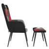 vidaXL Scaun de relaxare cu taburet, textil, petice
