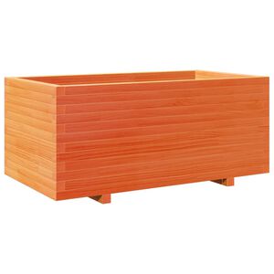 vidaXL Jardinieră grădină, maro ceruit, 110x60x49,5 cm, lemn masiv pin