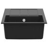 vidaXL Chiuvetă Negru 780 x 500 mm 80% Quartz și 20% Rășină