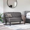 vidaXL Bancă Chesterfield Gri 119.5 x 64.5 x 75 cm Piele artificială