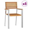 vidaXL Scaun pentru Grădină 8 pcs Ulei Natural Lemn Solid de Acacia