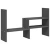 vidaXL Suport pentru monitor, gri, (39-72)x17x43 cm, lemn masiv pin