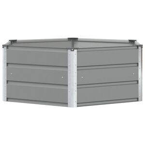 vidaXL Jardinieră Gri deschis 129 x 129 x 45 cm Oțel