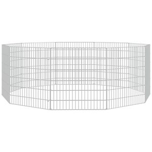 vidaXL Adăpost pentru animale cu 10 panouri, 54x60 cm, fier galvanizat