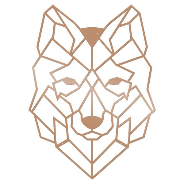 Homemania Decor de perete Wolf, cupru, 41x57 cm, oțel