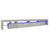 vidaXL Comodă TV cu lumini LED, gri beton, 290x36,5x40 cm