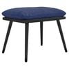 vidaXL Taburet, albastru, 45x29,5x35 cm, material textil și piele eco