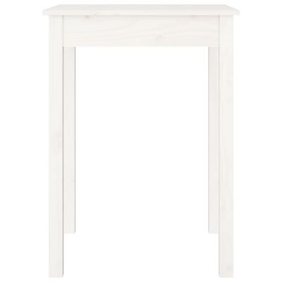 vidaXL Masă de sufragerie, alb, 55x55x75 cm, lemn masiv de pin