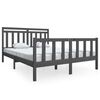 vidaXL Cadru de pat King Size, 150x200 cm, gri, lemn masiv