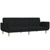 vidaXL Canapea extensibilă cu 2 locuri, 2 perne, negru, textil