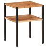 vidaXL Masă laterală, 35x35x45 cm, lemn masiv de acacia și fier