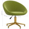 vidaXL Scaun de bucătărie, verde deschis, catifea