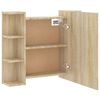 vidaXL Dulap cu oglindă și LED, stejar sonoma, 70x16,5x60 cm