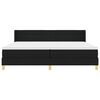 vidaXL Pat cu arcuri cu saltea Negru 200 x 200 cm Poliester