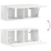 vidaXL Dulap TV de perete 2 pcs Alb Lucios 78,5 x 31 x 29,5 cm