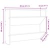 vidaXL Pantofar de perete, alb, 80x18x60 cm, lemn prelucrat