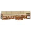 vidaXL Seturi de canapele 7 pcs Natural și Bej Lemn Solid de Acacia