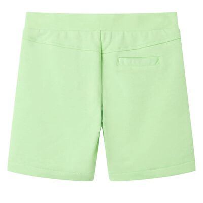 Pantaloni scurți pentru copii, verde fosforescent, 116