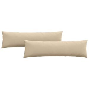 vidaXL Perne pentru canapea 2 pcs Crem 145 x 40 cm țesătură
