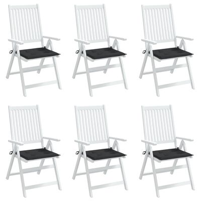 vidaXL Perne scaune grădină 6 buc. negru 50x50x3 cm țesătură Oxford