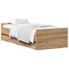 vidaXL Cadru de pat Stejar Artizanal 90 x 200 cm Lemn prelucrat
