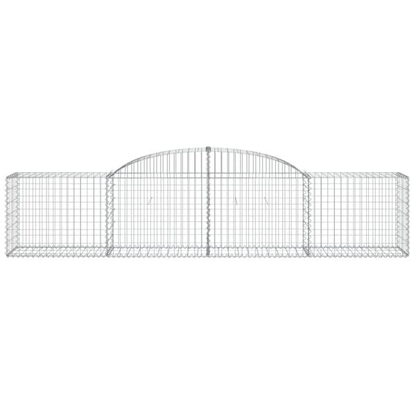 vidaXL Coșuri gabion arcuite 5 buc, 300x50x60/80 cm, fier galvanizat