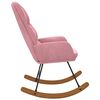 vidaXL Scaun balansoar, roz, catifea