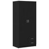 vidaXL Dulap Stejar Negru 80 x 52 x 180 cm Lemn prelucrat