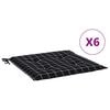 vidaXL Perne scaun grădină 6 buc negru model carouri 40x40x4 cm textil