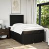 vidaXL Pat box spring cu saltea, negru, 120x190 cm, catifea