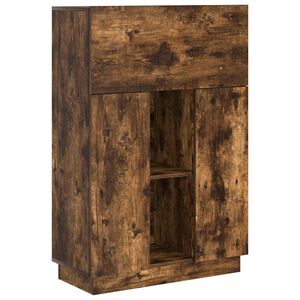 vidaXL Birou Stejar fumuriu 71.5 x 31.5 x 106.5 cm Lemn prelucrat