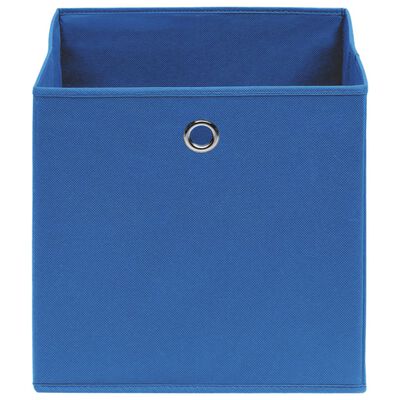 vidaXL Cutii depozitare 10 buc. albastru 28x28x28 cm material nețesut