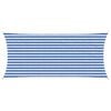 vidaXL P&acirc;nză de umbră 2 x 5 m HDPE Dreptunghiular Albastru și Alb