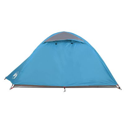 vidaXL Cort de camping cupolă pentru 2 persoane, albastru, impermeabil