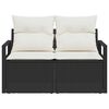 vidaXL Canapea de grădină cu pernă 120 x 62 x 69 cm poliratan
