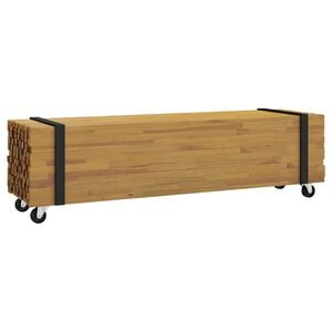 vidaXL Support TV 110 x 30 x 30 cm Maro Lemn solid de tec