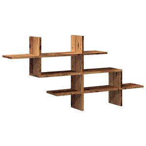vidaXL Raft de perete, lemn vechi, 124,5x18x60,5 cm, lemn prelucrat