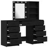 vidaXL Masă de Machiaj 3 pcs Negru 40 x 41 x 135 cm Lemn compozit