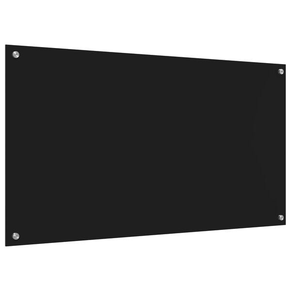 vidaXL Spate de bucătărie Negru 110 x 60 x 0,6 cm sticlă securizată