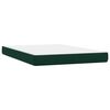vidaXL Pat box spring cu saltea, verde &icirc;nchis, 160x220 cm, catifea