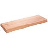 vidaXL Raft de perete maro deschis 80x30x(2-6) cm lemn stejar tratat